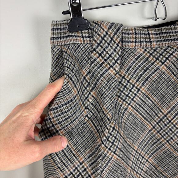 Samsoe Samsoe NEW Intermix Blesa Skirt wool plaid mini Large academia preppy - Picture 5 of 14